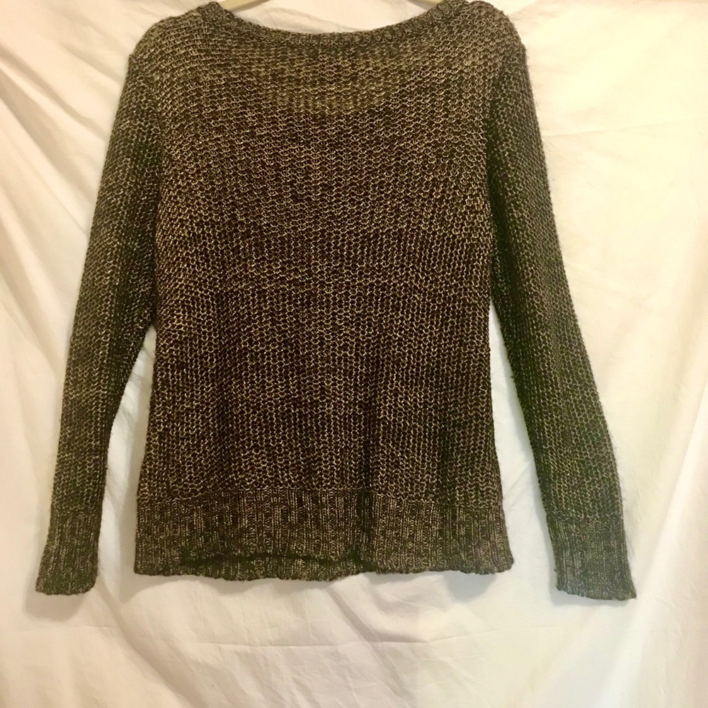 Eileen Fisher Gold Metallic and Black Sweater - Picture 6 of 9